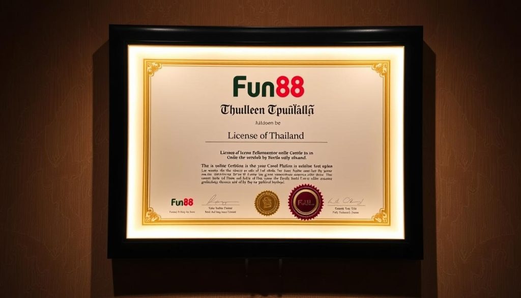 ใบอนุญาตเกม Fun88 Thailand
